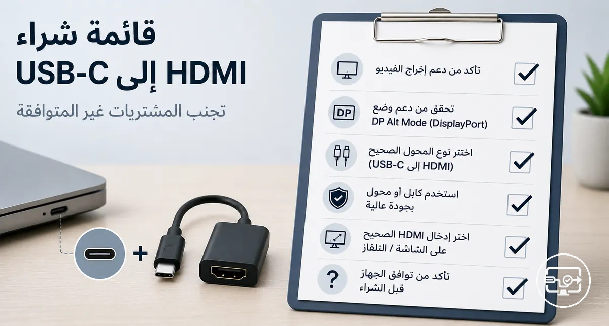 قائمة شراء لتوافق USB-C إلى HDMI تساعد على تفادي اختيار محول غير مناسب