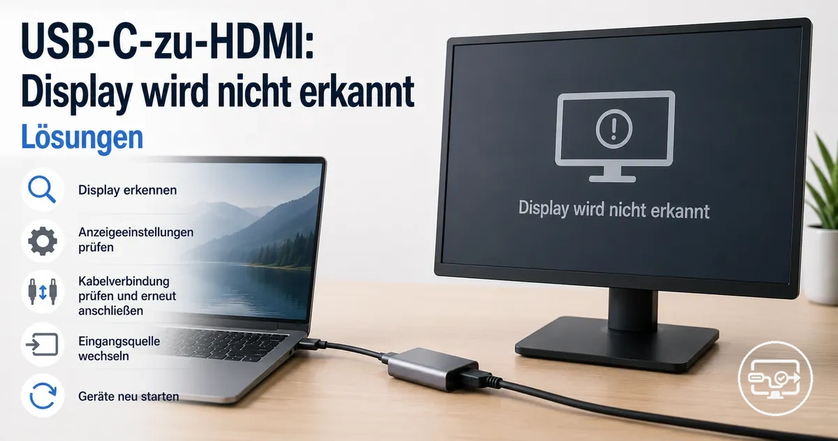 USB-C-zu-HDMI-Fehlerbehebung, wenn das Display nicht erkannt wird