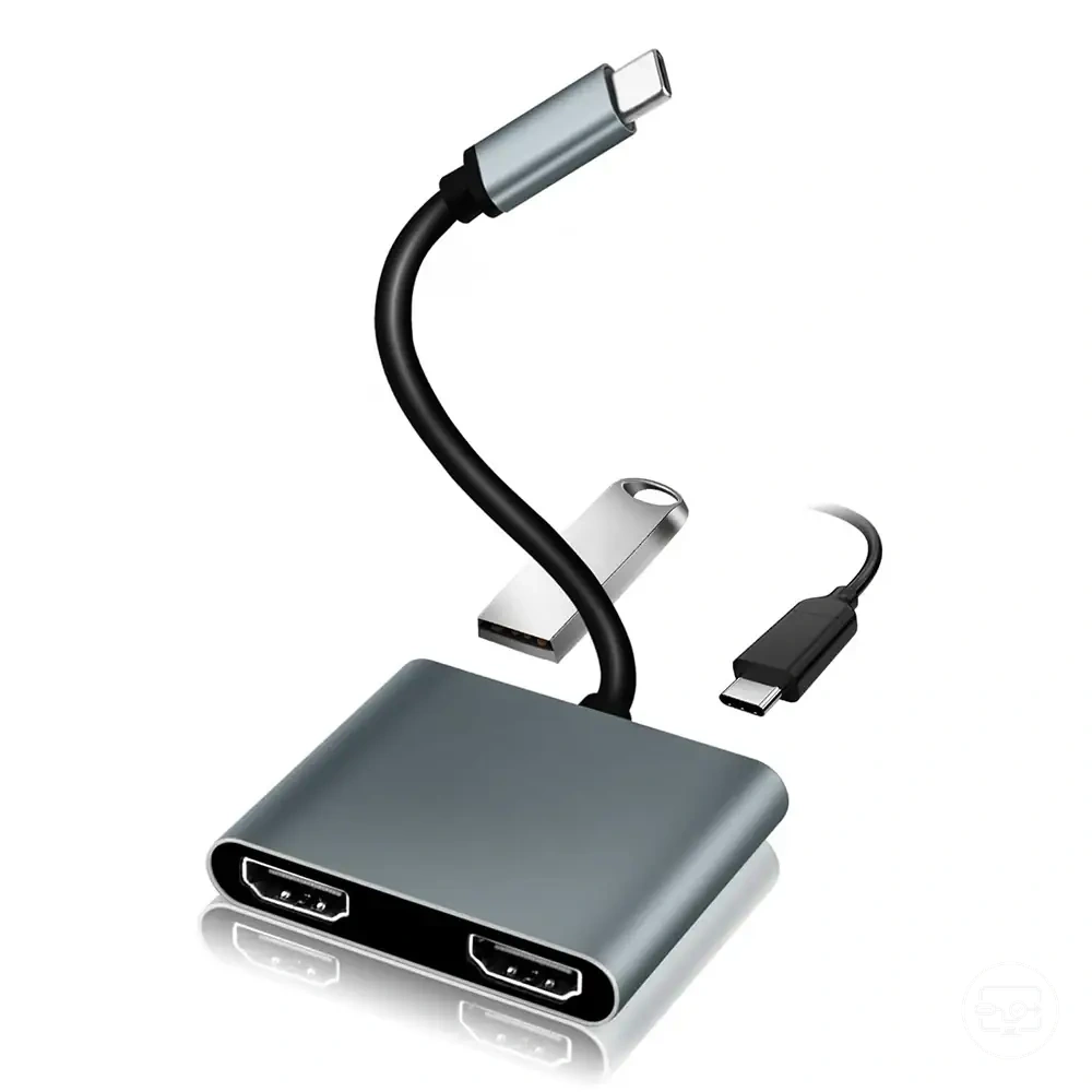 USB-C-auf-Dual-HDMI-Adapter 4K