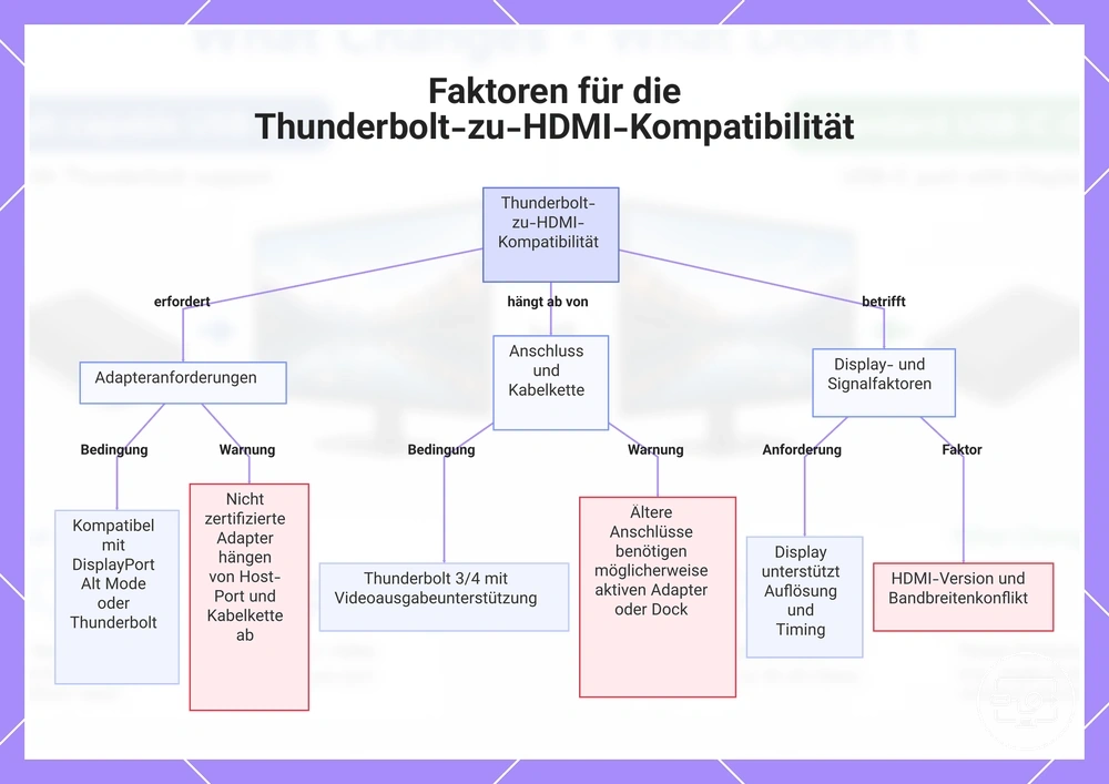 Faktoren für die Thunderbolt-zu-HDMI-Kompatibilität