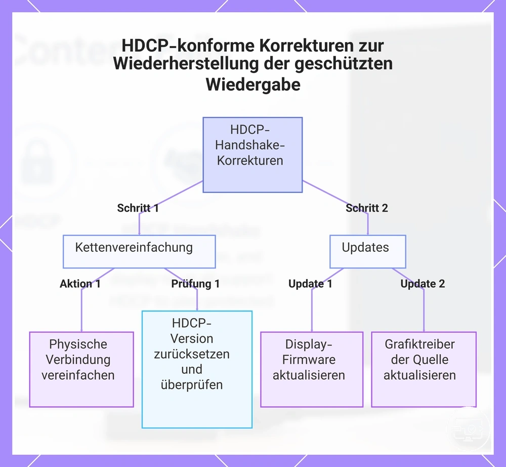 HDCP-konforme Korrekturen zur Wiederherstellung der geschützten Wiedergabe
