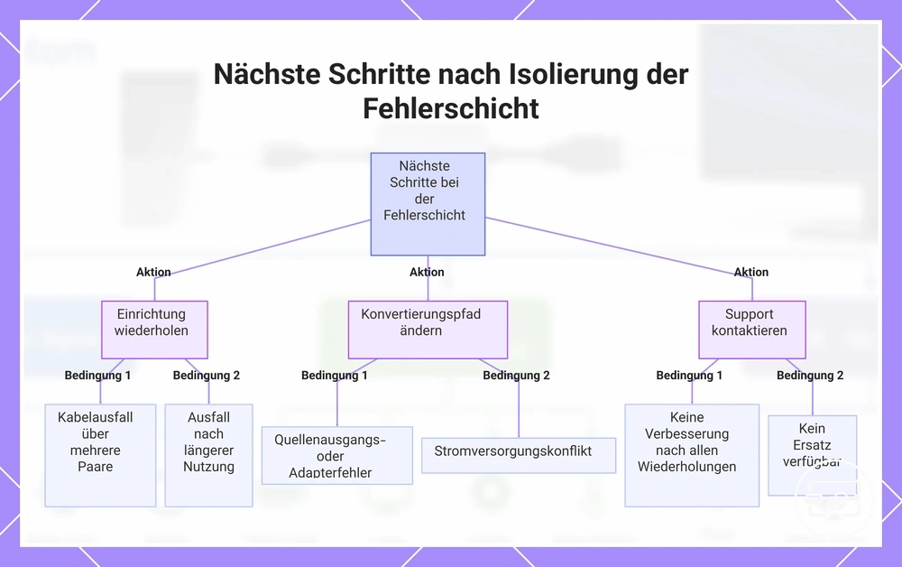 Nächste Schritte nach Isolierung der Fehlerschicht