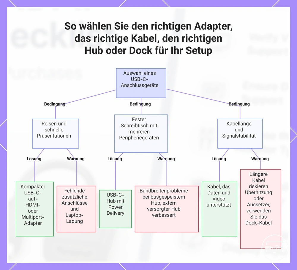 So wählen Sie den richtigen Adapter, das richtige Kabel, den richtigen Hub oder Dock für Ihr Setup