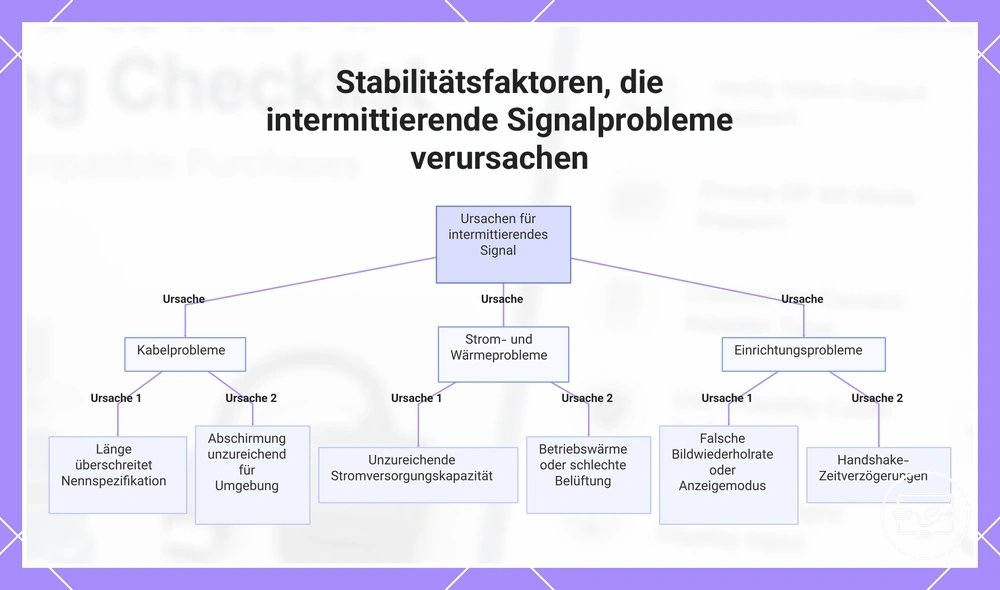 Stabilitätsfaktoren, die intermittierende Signalprobleme verursachen