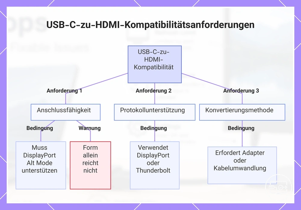 USB-C-zu-HDMI-Kompatibilitätsanforderungen