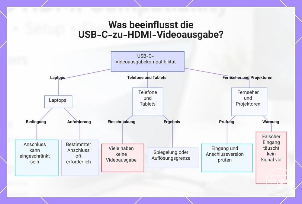 Was beeinflusst die USB-C-zu-HDMI-Videoausgabe?