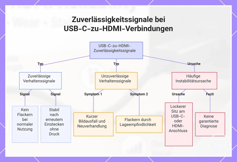 Zuverlässigkeitssignale bei USB-C-zu-HDMI-Verbindungen