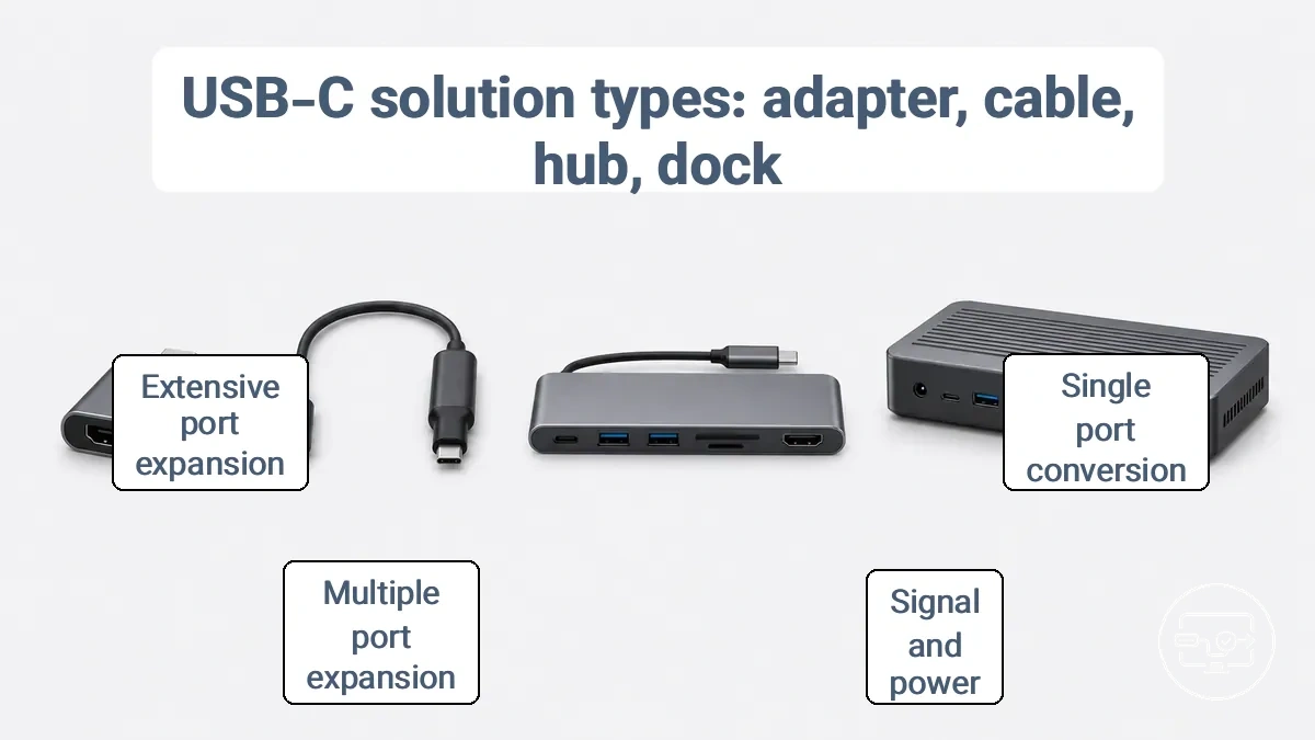 Adapter vs cable vs dock physical form factors