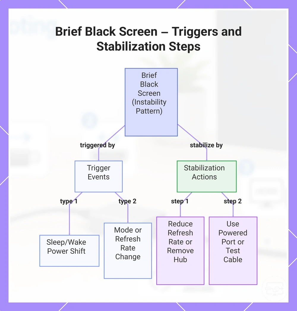 Brief Black Screen – Triggers and Stabilization Steps