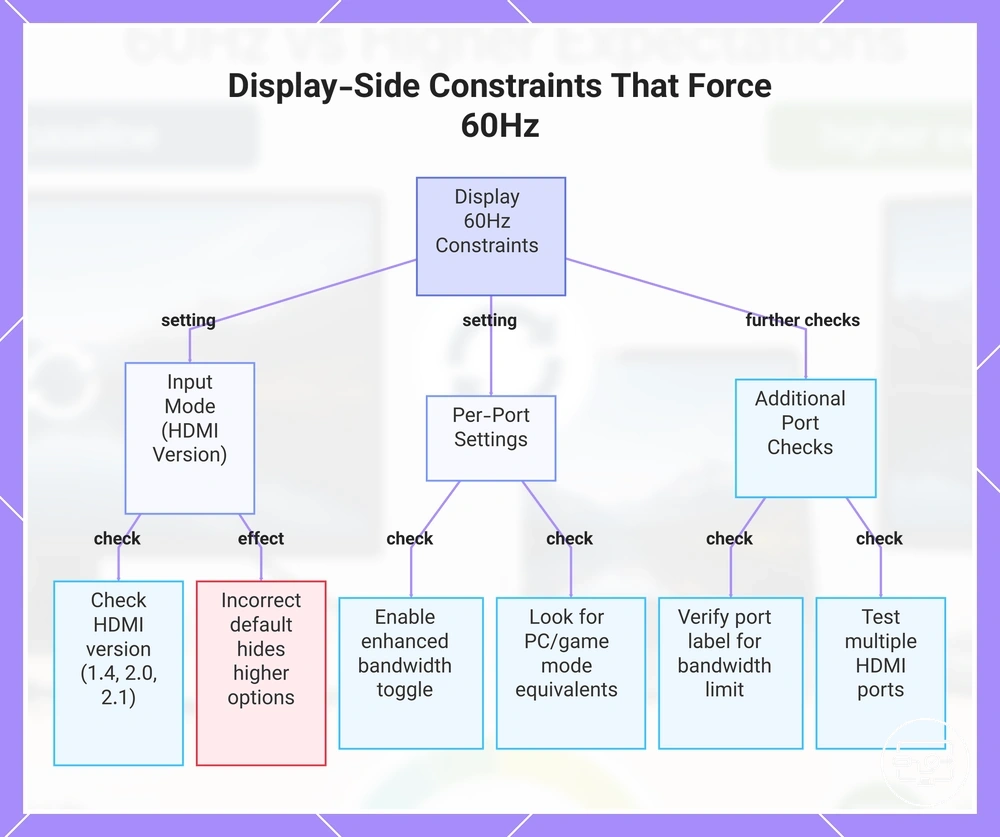 Display-Side Constraints That Force 60Hz