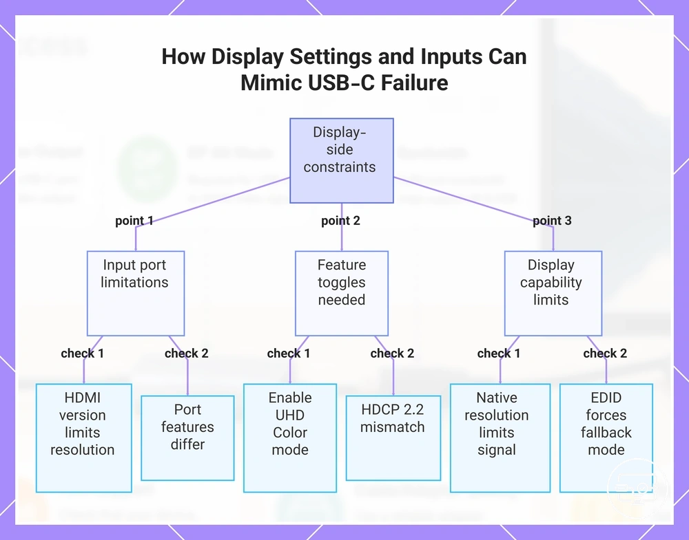 How Display Settings and Inputs Can Mimic USB-C Failure