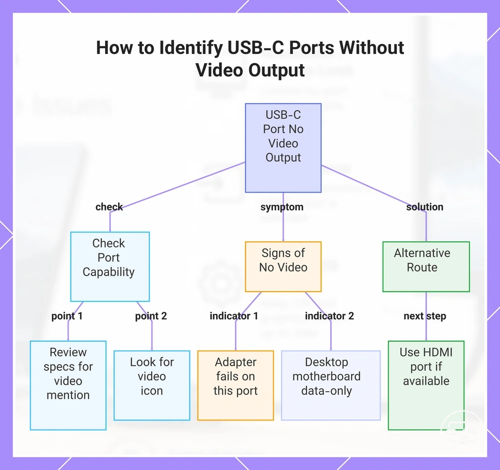 How to Identify USB-C Ports Without Video Output