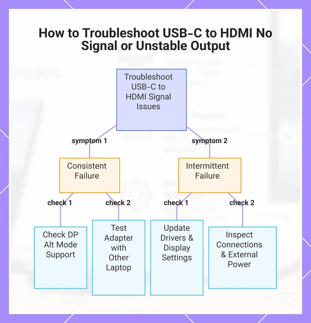 How to Troubleshoot USB-C to HDMI No Signal or Unstable Output