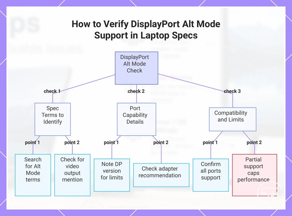 How to Verify DisplayPort Alt Mode Support in Laptop Specs