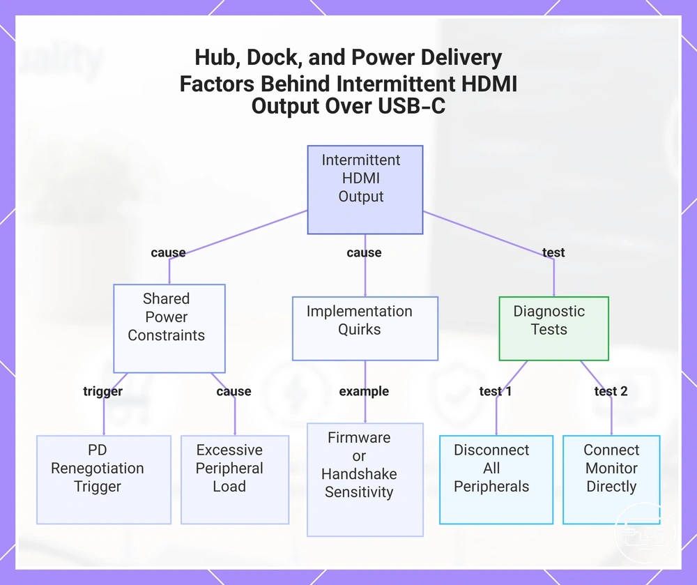 Hub, Dock, and Power Delivery Factors Behind Intermittent HDMI Output Over USB-C