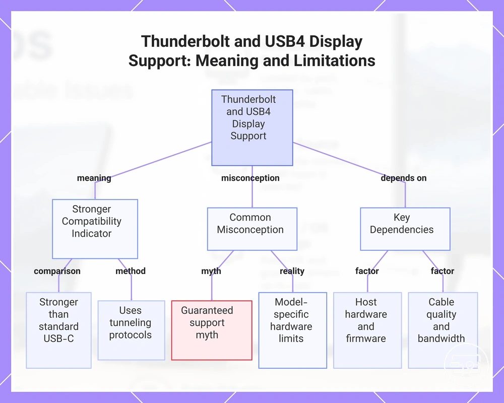 Thunderbolt and USB4 Display Support: Meaning and Limitations