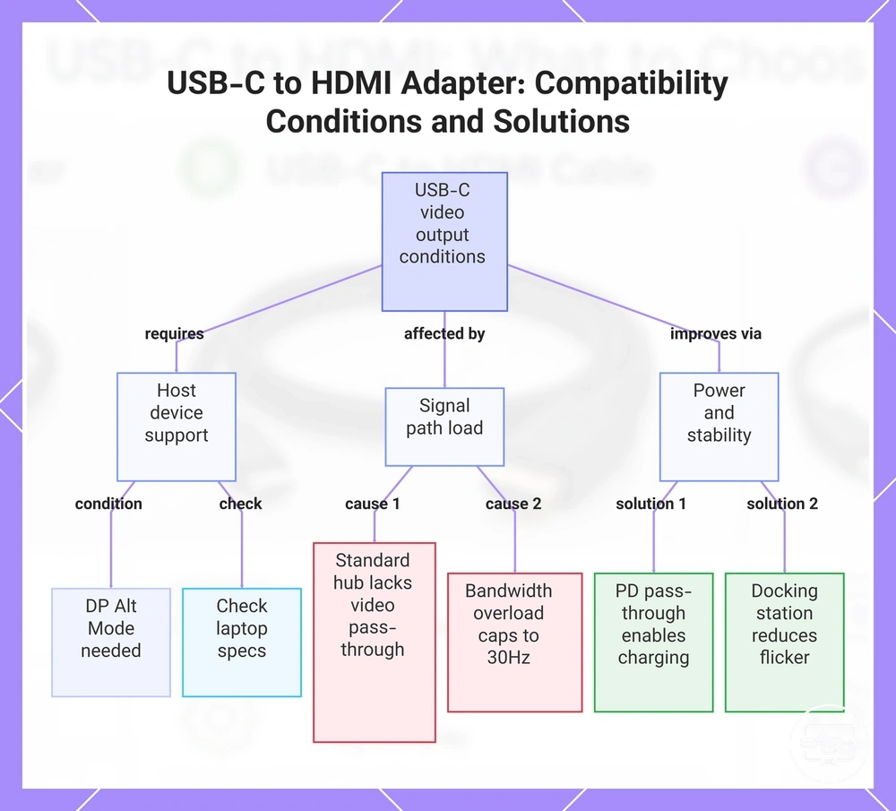 USB-C to HDMI Adapter: Compatibility Conditions and Solutions