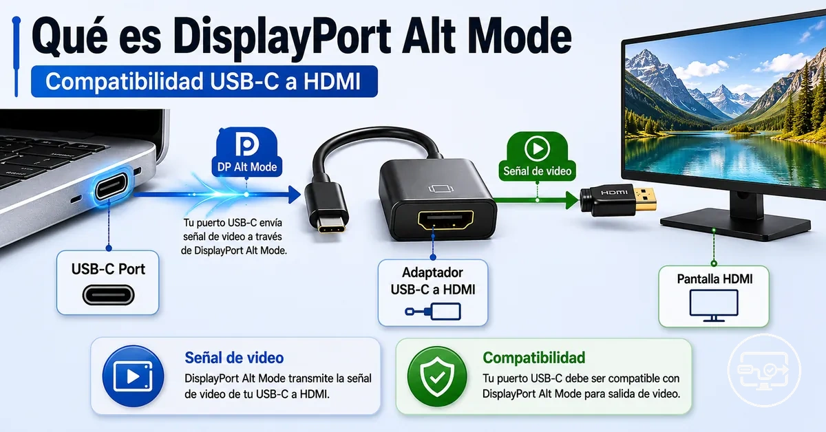 Explicación de DisplayPort Alt Mode para la compatibilidad USB-C a HDMI