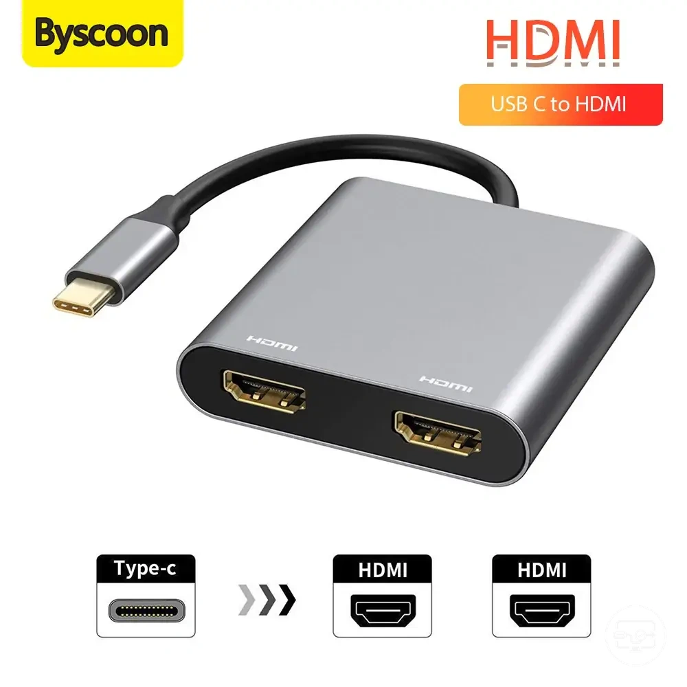 Adaptador USB-C a doble HDMI