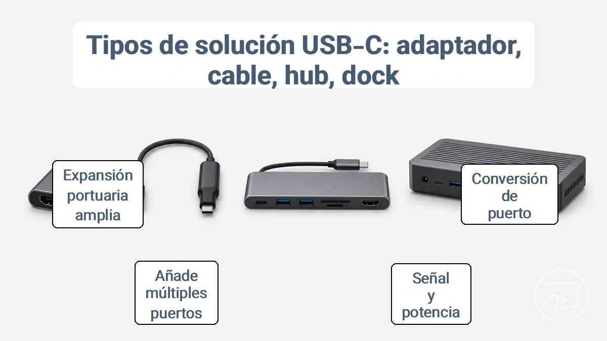 Factores de forma física de adaptador, cable y base