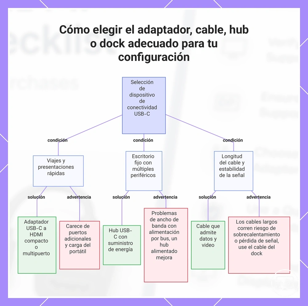 Cómo elegir el adaptador, cable, hub o dock adecuado para tu configuración