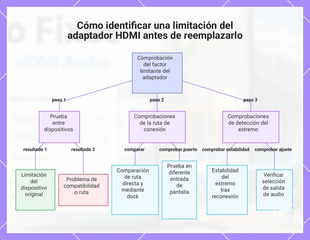 Cómo identificar una limitación del adaptador HDMI antes de reemplazarlo