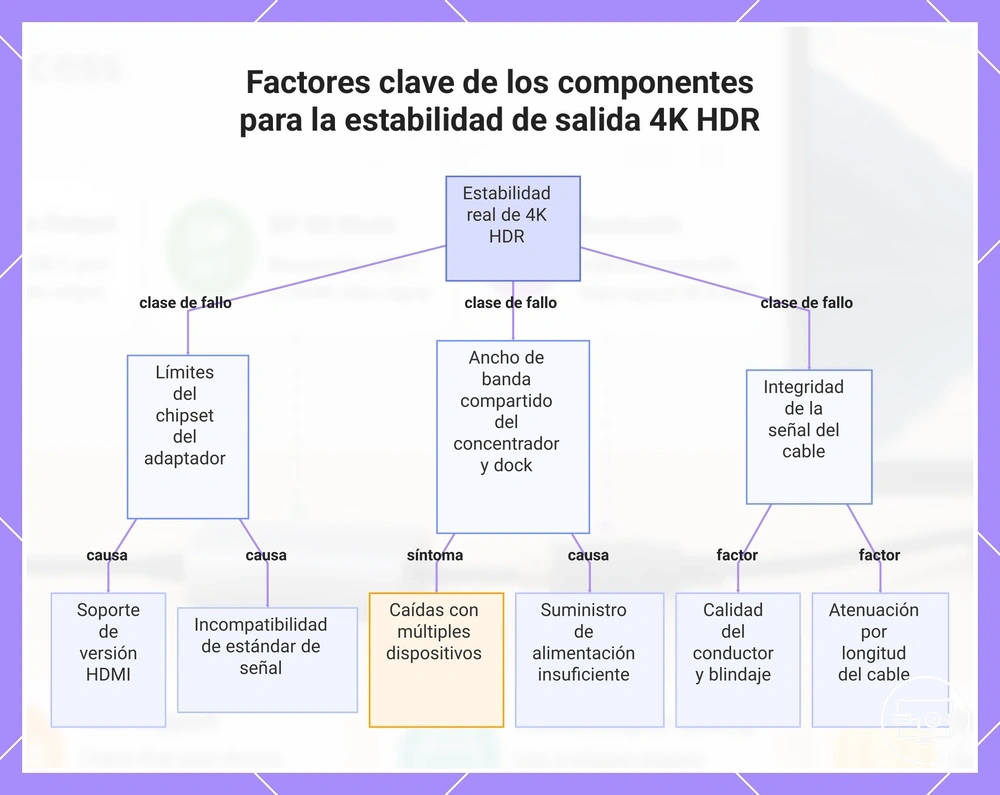Factores clave de los componentes para la estabilidad de salida 4K HDR