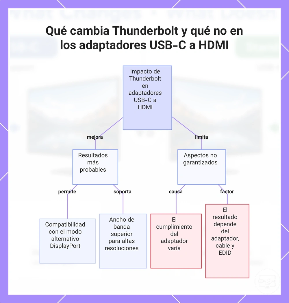 Qué cambia Thunderbolt y qué no en los adaptadores USB-C a HDMI