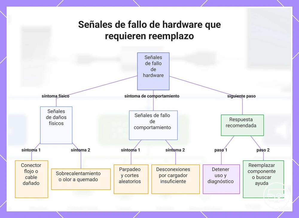 Señales de fallo de hardware que requieren reemplazo