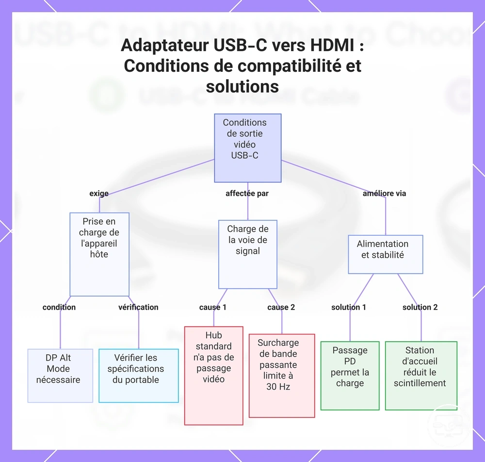 Adaptateur USB-C vers HDMI : Conditions de compatibilité et solutions