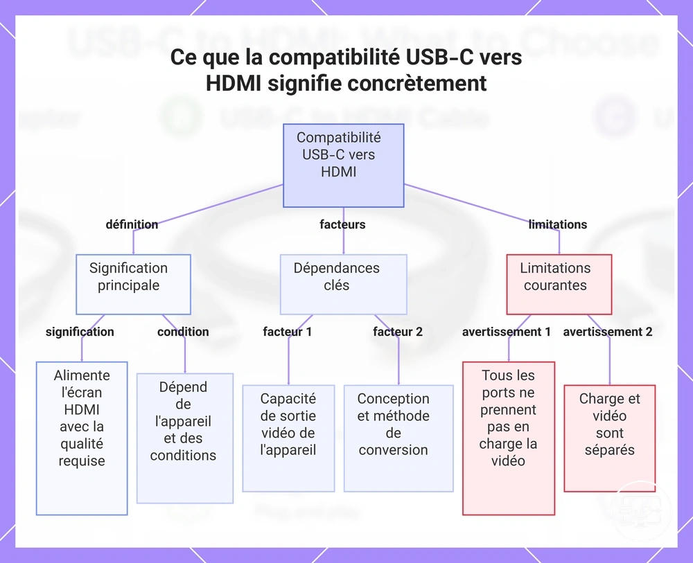 Ce que la compatibilité USB-C vers HDMI signifie concrètement