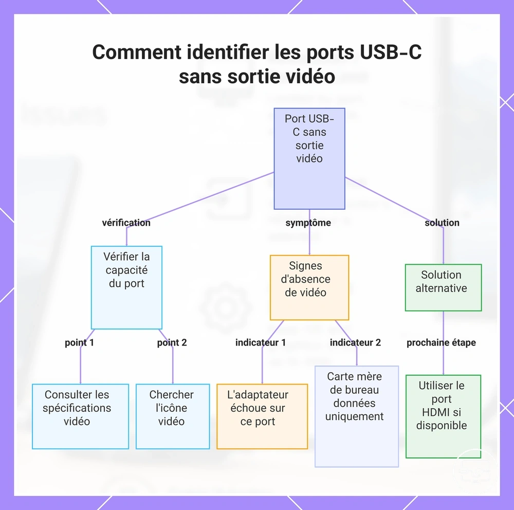 Comment identifier les ports USB-C sans sortie vidéo