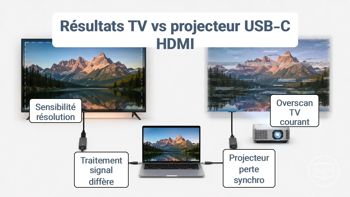 Comportement tv vs videoprojecteur