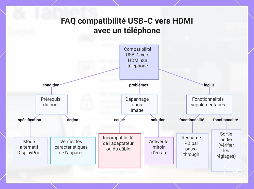 FAQ compatibilité USB-C vers HDMI avec un téléphone