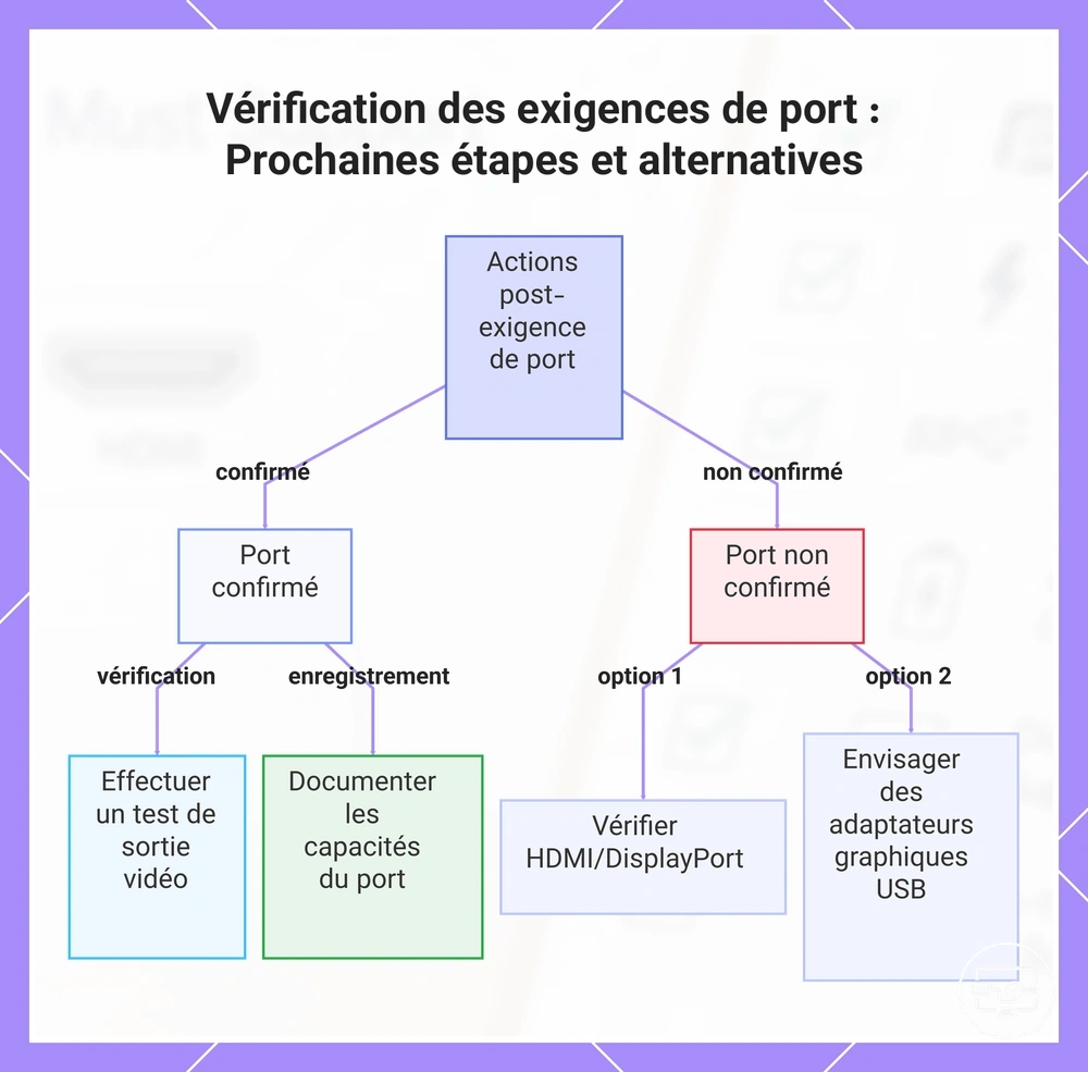 Vérification des exigences de port : Prochaines étapes et alternatives