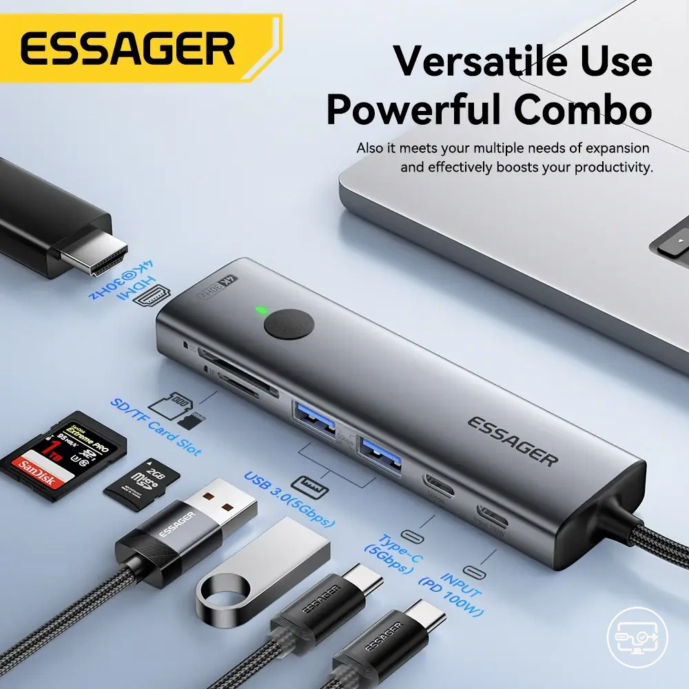 Hub USB-C com HDMI 4K