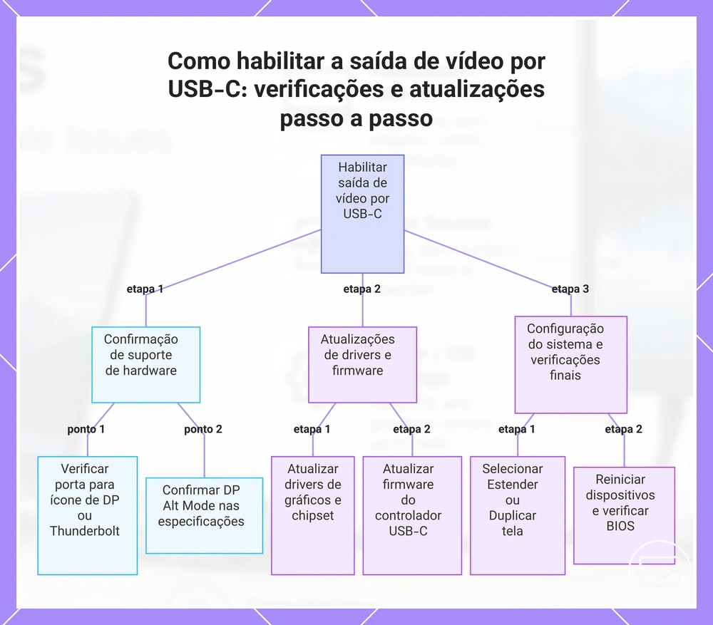 Como habilitar a saída de vídeo por USB-C: verificações e atualizações passo a passo