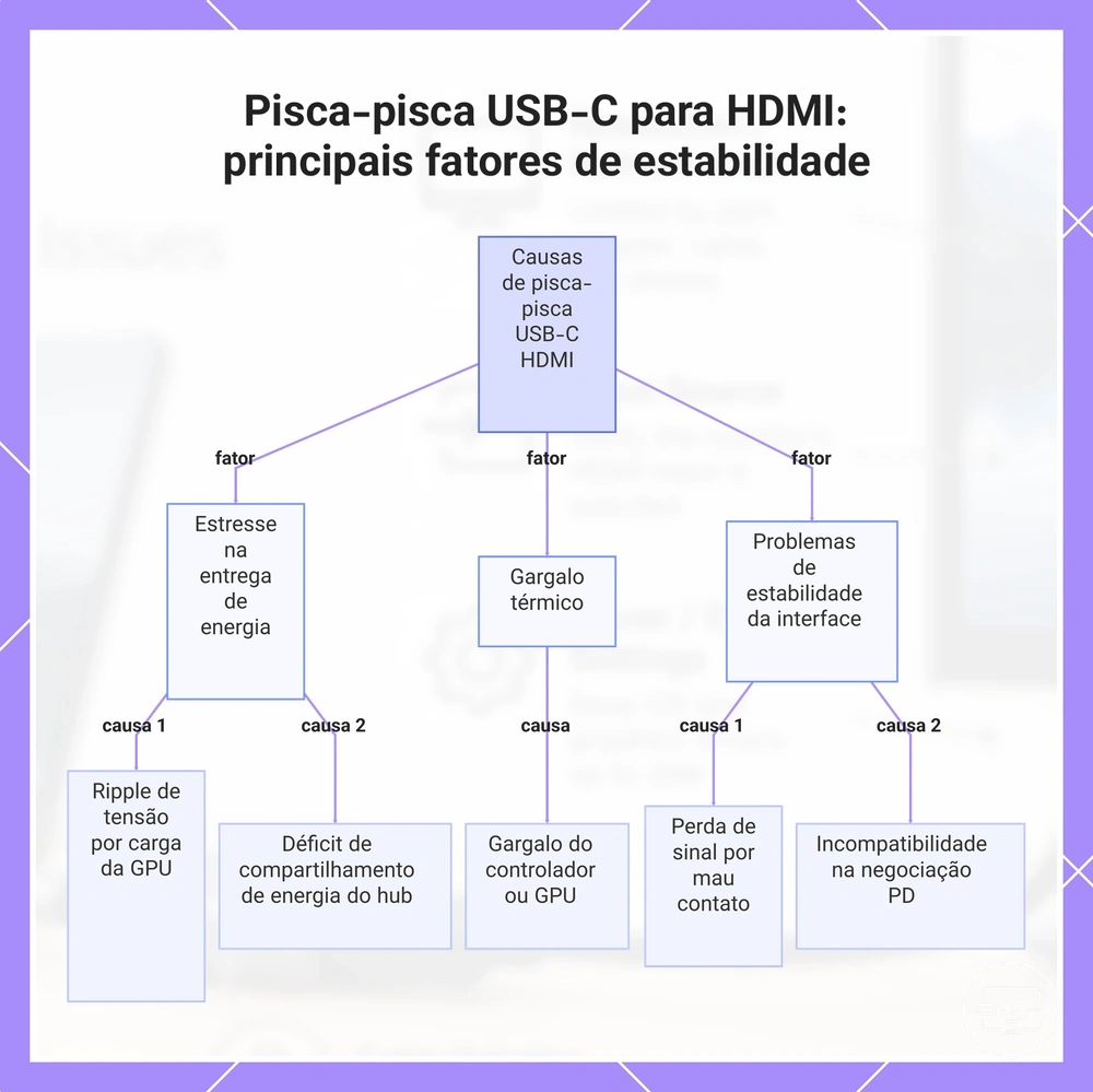 Pisca-pisca USB-C para HDMI: principais fatores de estabilidade