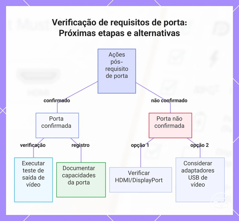 Verificação de requisitos de porta: Próximas etapas e alternativas