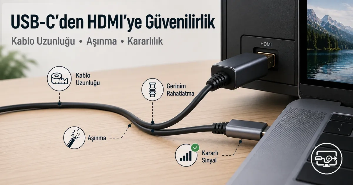 USB-C’den HDMI’ye bağlantı güvenilirliği: kablo uzunluğu, aşınma ve bağlantı kararlılığı