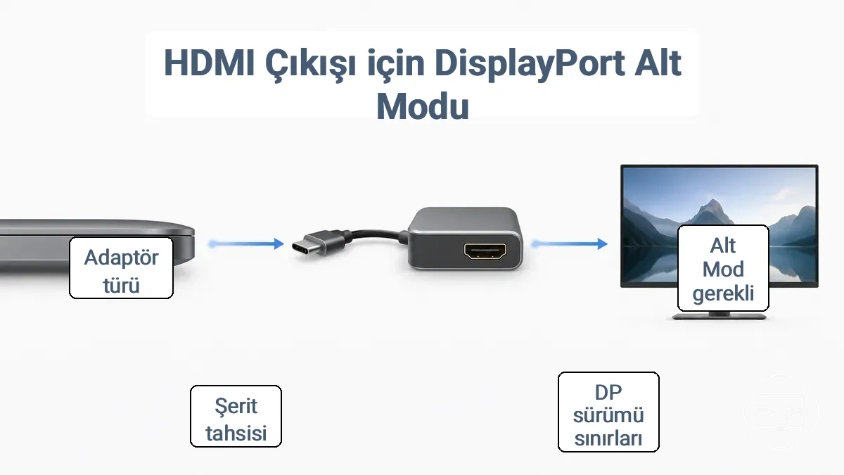 Displayport alt modu gereksinimleri