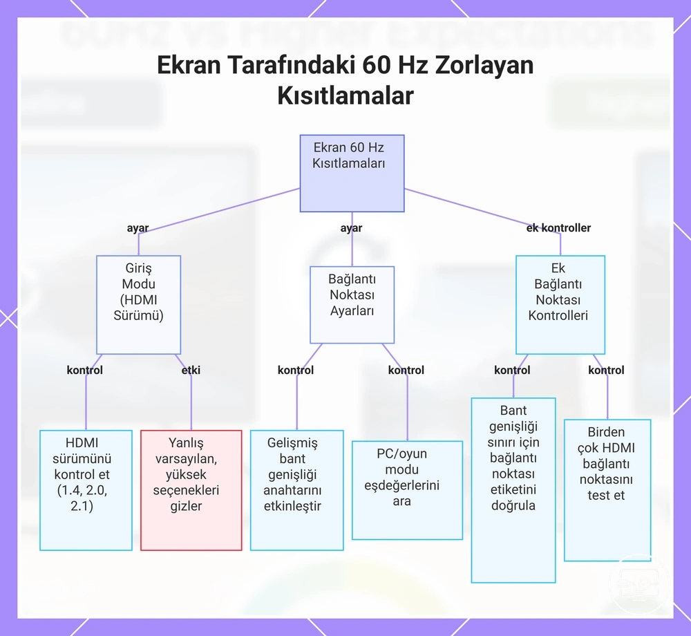 Ekran Tarafındaki 60 Hz Zorlayan Kısıtlamalar