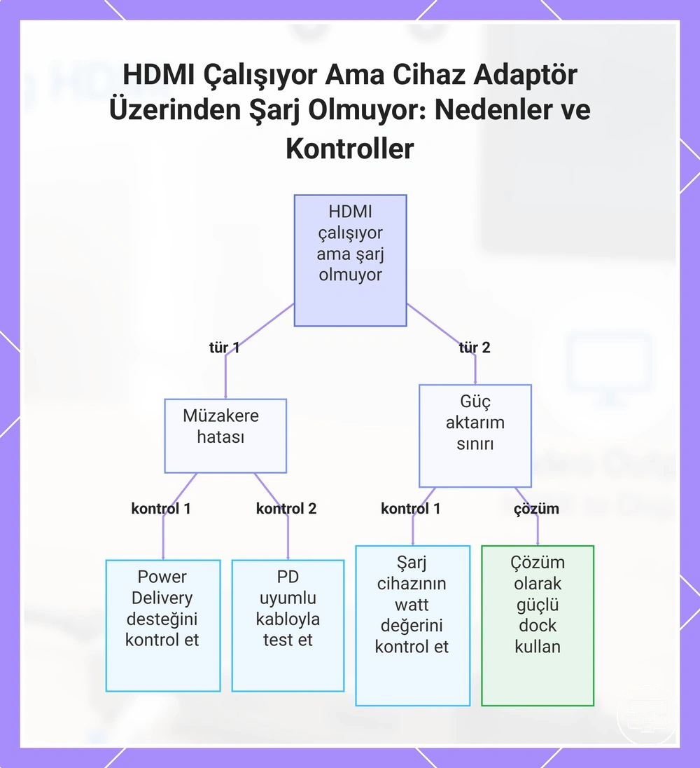 HDMI Çalışıyor Ama Cihaz Adaptör Üzerinden Şarj Olmuyor: Nedenler ve Kontroller