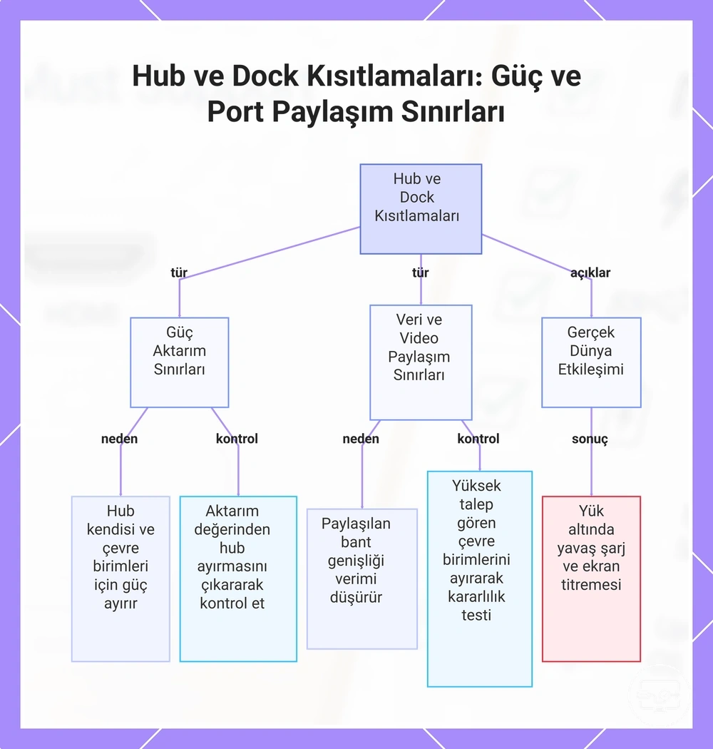 Hub ve Dock Kısıtlamaları: Güç ve Port Paylaşım Sınırları