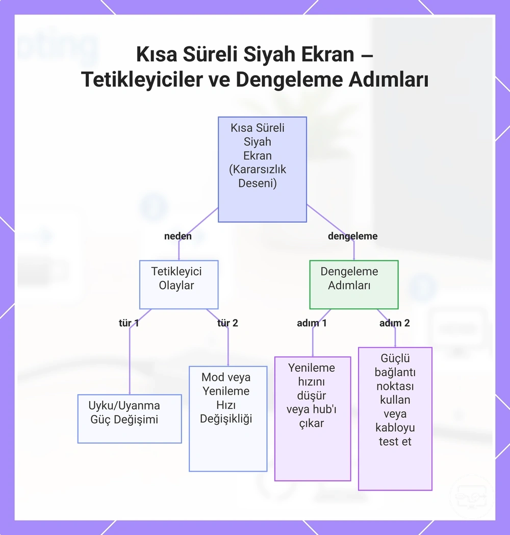 Kısa Süreli Siyah Ekran – Tetikleyiciler ve Dengeleme Adımları