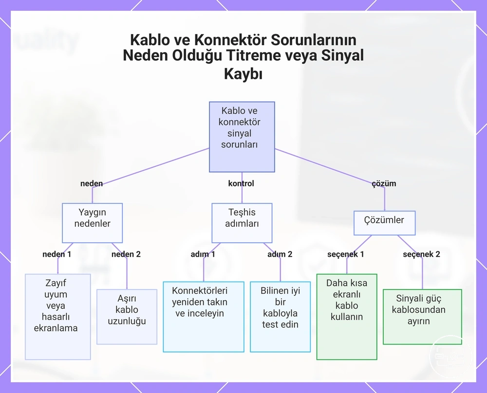 Kablo ve Konnektör Sorunlarının Neden Olduğu Titreme veya Sinyal Kaybı
