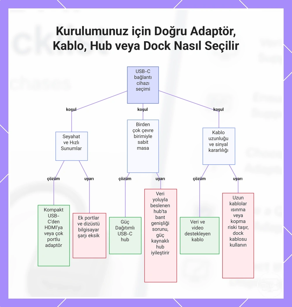 Kurulumunuz için Doğru Adaptör, Kablo, Hub veya Dock Nasıl Seçilir