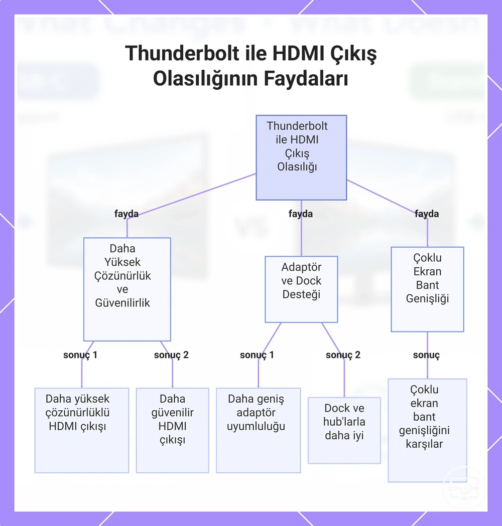 Thunderbolt ile HDMI Çıkış Olasılığının Faydaları