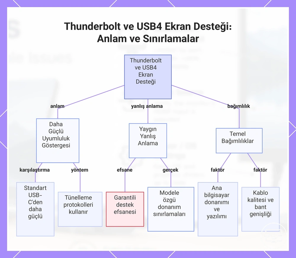 Thunderbolt ve USB4 Ekran Desteği: Anlam ve Sınırlamalar