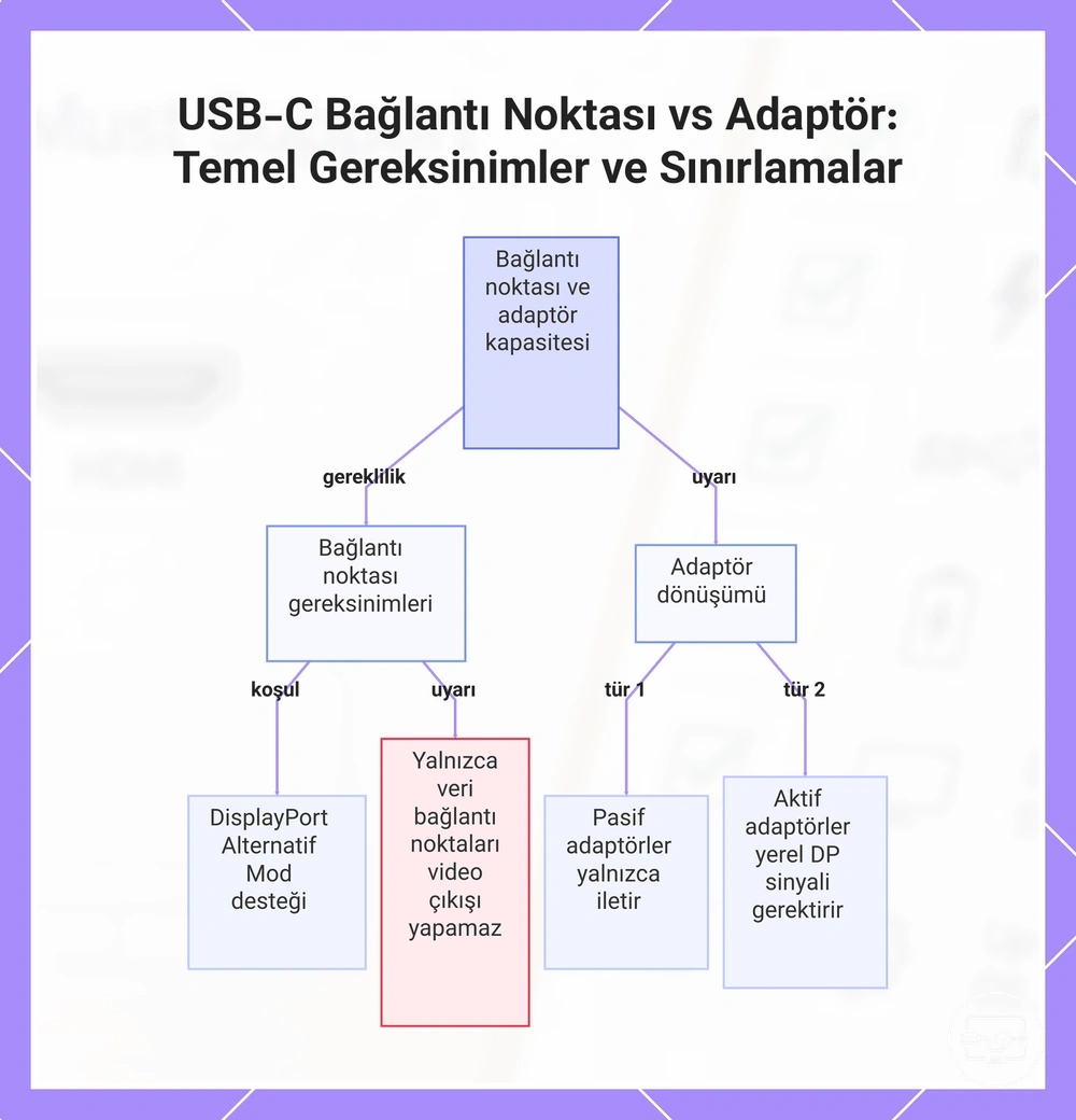 USB-C Bağlantı Noktası vs Adaptör: Temel Gereksinimler ve Sınırlamalar